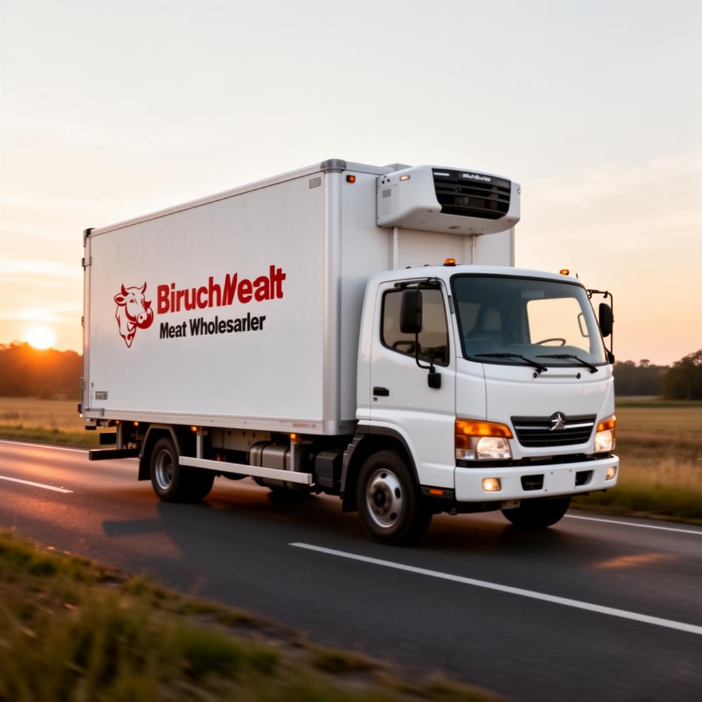 Koelwagen Teugels onderweg bij zonsopgang